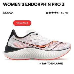 Saucony Women’s Endorphin Pro 3 Size 9.5